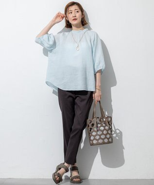 23区 【Oggi6月号掲載】Ratti ドローイング ペイズリー プリント コンビ バッグ ブラウン系