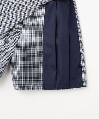 組曲 KIDS 【150-170㎝】 チェックプリーツ キュロット サックスブルー