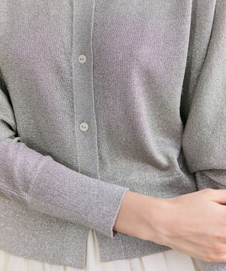 BEIGE， SMITHONITE / リュクスグリッター ドルマンカーディガン Grayge