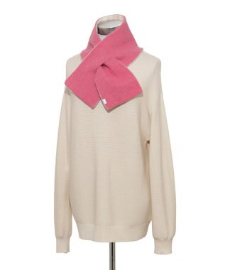 MOONBAT MACKINTOSH PHILOSOPHY(マッキントッシュ フィロソフィー）【ギフトBOX付】ウール100％ リバーシブル ニット マフラー ユニセックス 日本製 ピンク