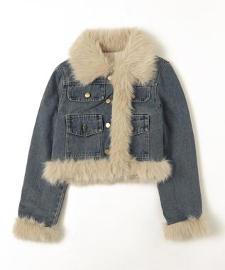 WEGO マルチポケットファーJKT デニムインディゴ