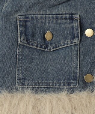 WEGO マルチポケットファーJKT デニムインディゴ