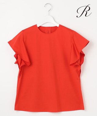  【R(アール)】プレミアムコットンジャージー フリルスリーブカットソー