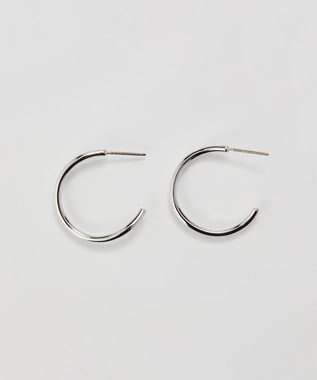 Phoebe 【金属アレルギー対応】2wayウェーブラインフープピアス　シルバー/ニッケルフリー シルバー