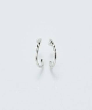 Phoebe 【金属アレルギー対応】2wayウェーブラインフープピアス　シルバー/ニッケルフリー シルバー