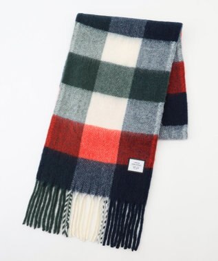 J.PRESS YORK STREET 【WOMEN】BLUCLE チェック マフラー ネイビー系3