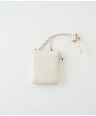 MIYABIYA 南蛮七宝 ソフトレザー ダブルポシェット アイボリー