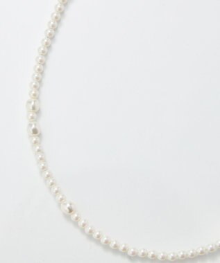 Phoebe 【セレモニーセット】クラスアップパールネックレス×ビッグパールフックピアスSET ホワイト