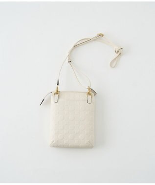 MIYABIYA 南蛮七宝 ソフトレザー ダブルポシェット アイボリー