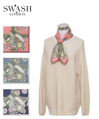 SWASH LONDON シルクスカーフ 絹 ピンク スカーフ】スウォッシュロンドン (SWASH LONDON) Tapestry