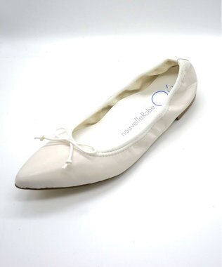 nouvelleRobe Oū 新色追加【本革・高反発】Pointed ポインテッドトゥ バレエシューズ ホワイト