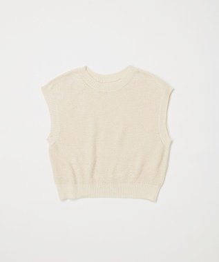 TOQUE 〈大草直子さんアドバイザー〉ベビーアルパカ×シルクハニカムニットフレンチトップス オフ