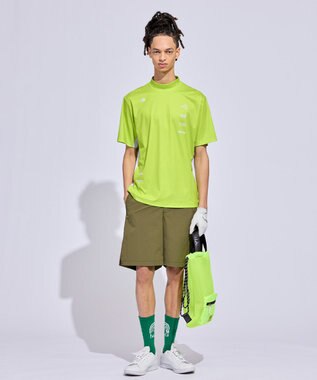 PW CIRCULUS 【MEN】メッシュコンビ モックネック ゴルフ ライトグリーン系