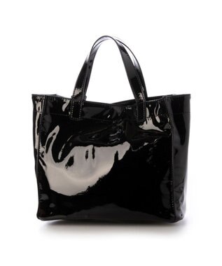 UNBILLION カシュカシュ cachecache / ソフトエナメルスクエア手提げトートS ブラック