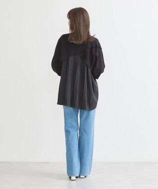 earth music&ecology ドッキングプリーツニット Black