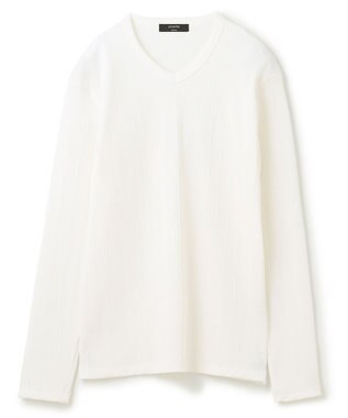 JOSEPH HOMME テックリブジャージー　Vネックカットソー ホワイト系