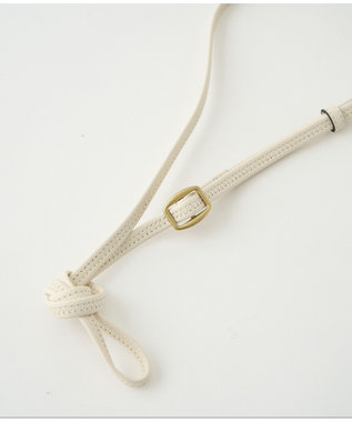 MIYABIYA 南蛮七宝 ソフトレザー ダブルポシェット アイボリー