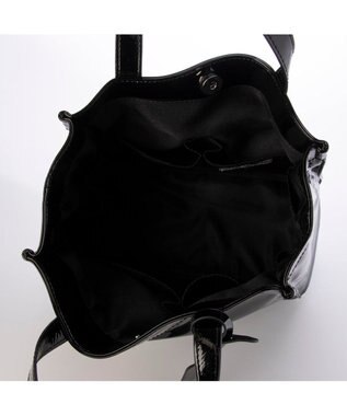 UNBILLION カシュカシュ cachecache / ソフトエナメルスクエア手提げトートS ブラック