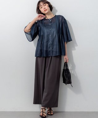 23区 【見上愛さん着用/Oggi・CanCam掲載】ポインテッド Tストラップ サンダル ブラック系