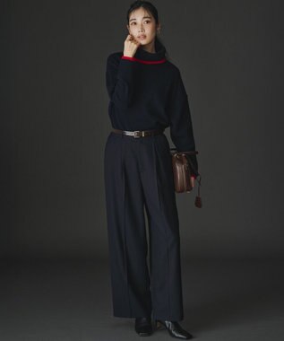 23区 【滝沢眞規子さん着用/VERY掲載】メタルループ ベルト ダークブラウン(型押し)