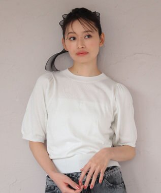 Green Parks ・ｓｗｉｎｇ　ｂｙ　ハート柄クルーニット Black