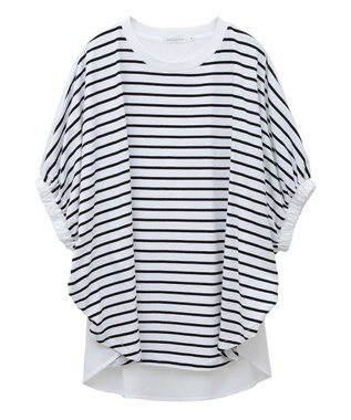 AMERICAN HOLIC 異素材ドッキングドルマンプルオーバー Border Ivory