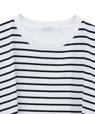 AMERICAN HOLIC 異素材ドッキングドルマンプルオーバー Border Ivory