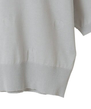 Green Parks ・ｓｗｉｎｇ　ｂｙ　ハート柄クルーニット Black