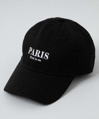 WEGO ワンポイント刺繍キャップ ブラック