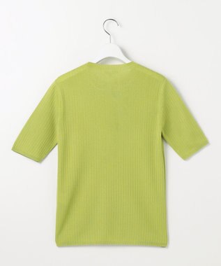 自由区 L 【アンサンブル対応】シアーシルクミックスニット プルオーバー ライトグリーン