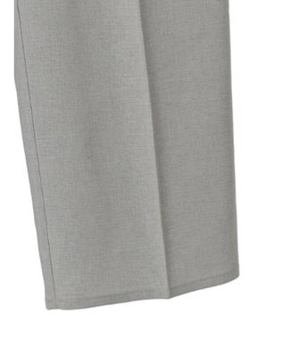 Green Parks 接触冷感　きれいシルエットパンツ（ワイド） Light Gray