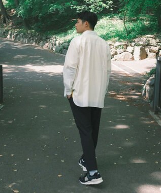 SHARE PARK MENS 【UVカット・撥水・ストレッチ】イージーデニムレギュラーカラーシャツ アイボリー系