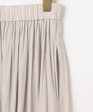 組曲 【新色追加・ウエスト調整可】ギャザーライトデシン パンツ ベージュ系