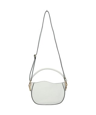 INTER-CHAUSSURES 【ANDREA CARDONE】ウェーブカットレザーハンドバッグ ホワイト