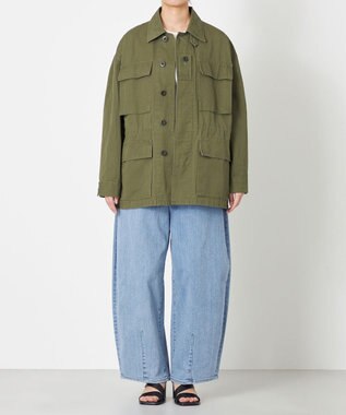 NAVE 【ReNAVE・セットアップ可/洗える】コットンリネンカルゼ ジャケット カーキ系