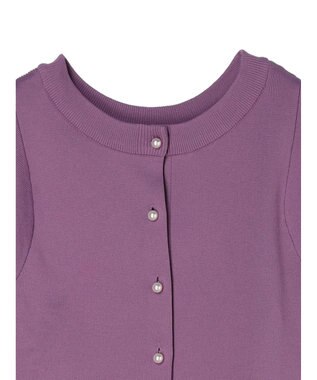 Green Parks ・ｆｕｒｒｙ　ｒａｔｅ２ｗａｙかる~いニットカーデ Purple