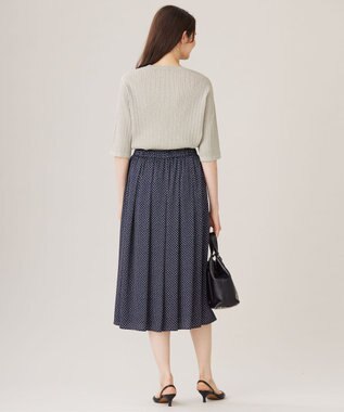 自由区 L 【カタログ掲載・アンサンブル対応・洗える】グリッターリブプルオーバー ニット サンド