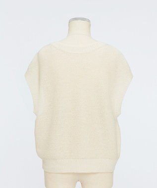 TOQUE 〈大草直子さんアドバイザー〉ベビーアルパカ×シルクハニカムニットフレンチトップス オフ