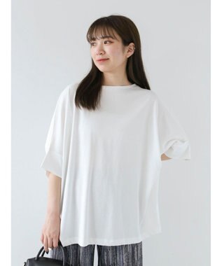 Green Parks 冷っとすずやか　ドルマンカット５分袖プルオーバー Off White