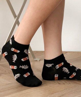 WEGO フードチェンジ総柄ショートソックス 柄2