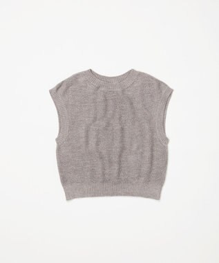 TOQUE 〈大草直子さんアドバイザー〉ベビーアルパカ×シルクハニカムニットフレンチトップス グレー