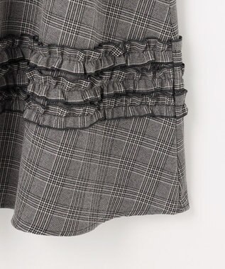 Feroux フレアギャザーチェック スカート ホワイト系2