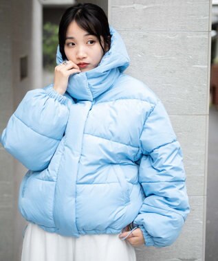 WEGO 【フード取り外し可能】2WAYパテッドジャケット サックス