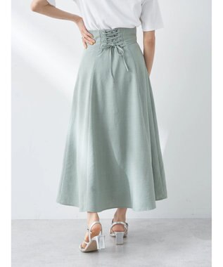 earth music&ecology バックレースアップスカート Mint Green