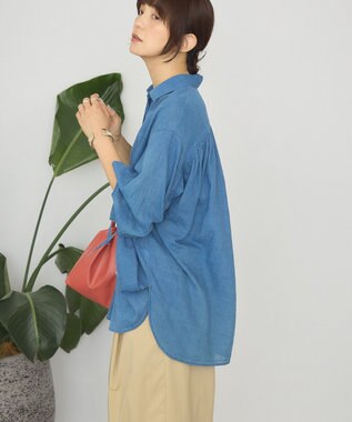 AMERICAN HOLIC ガーメントウォッシュアソートギャザーシャツ Indigo