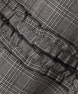 Feroux フレアギャザーチェック スカート ホワイト系2