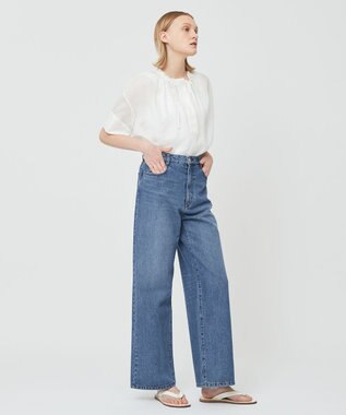 BEIGE， LILAC / ギャザーブラウス White