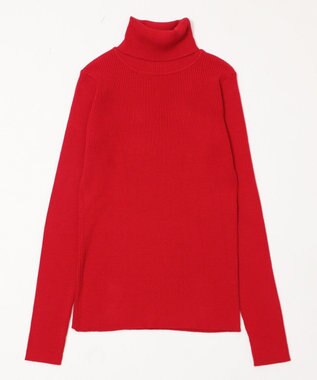 WEGO 【2025年秋冬新作】リブタートルニット レッド