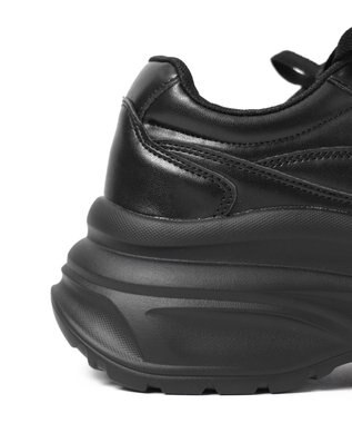 WEGO 厚底ラインスニーカー ブラック