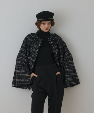 GRACE CONTINENTAL フレアスリーブツイードジャケット